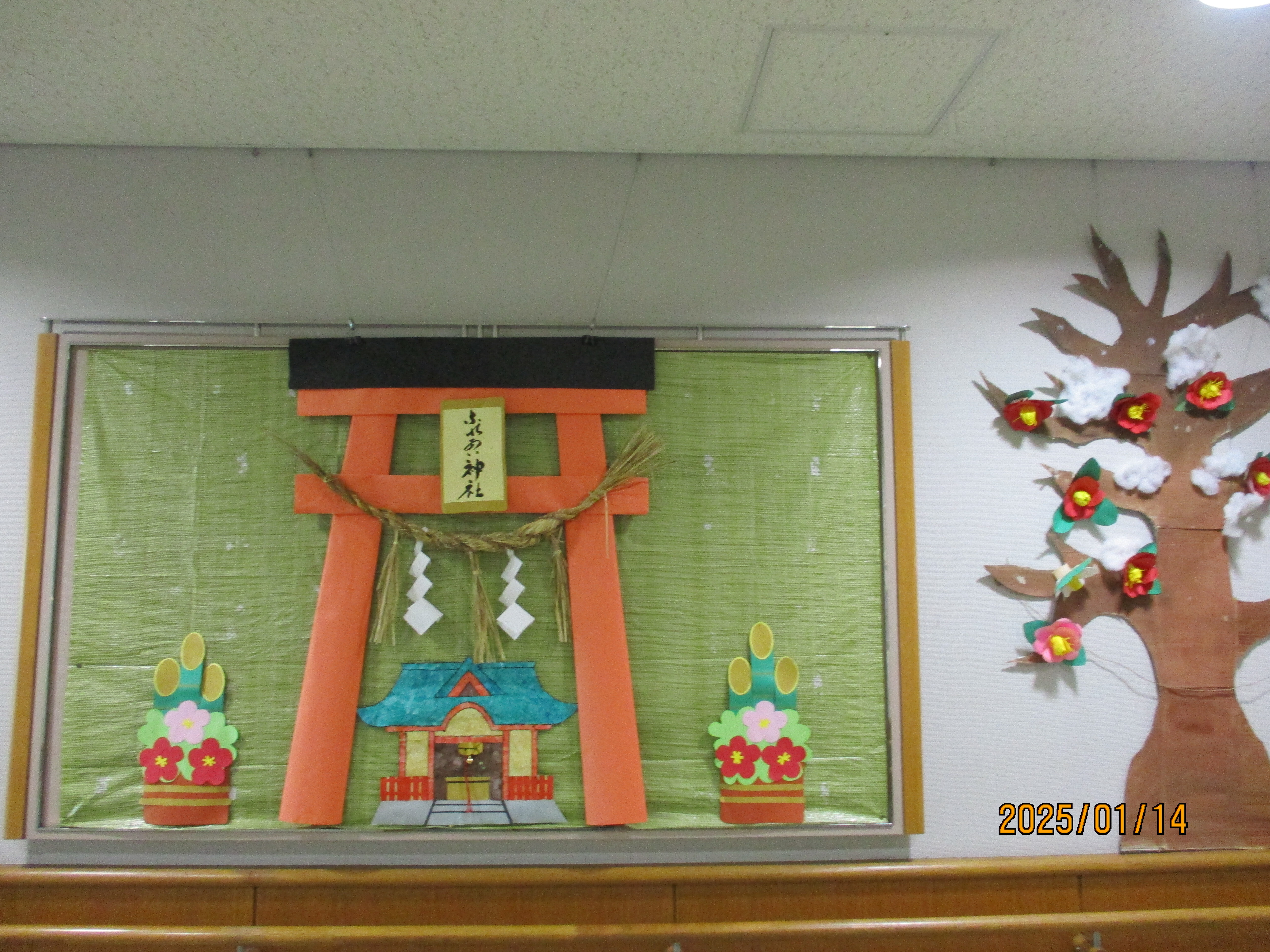 作成した壁面飾りの写真