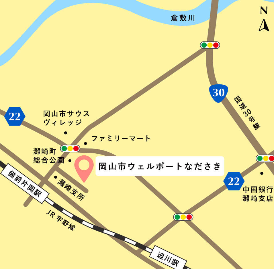 岡山市ウェルポートなださきの周辺地図