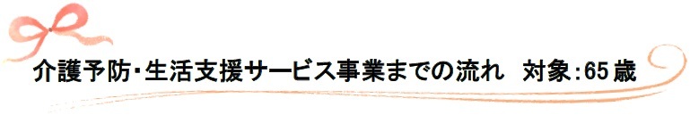 介護予防・生活支援サービス事業までの流れ　対象は65歳以上