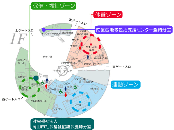 ウェルポートなださき館内図