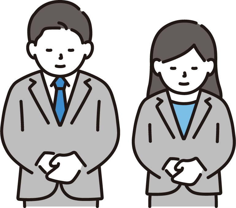 おじぎするイラスト