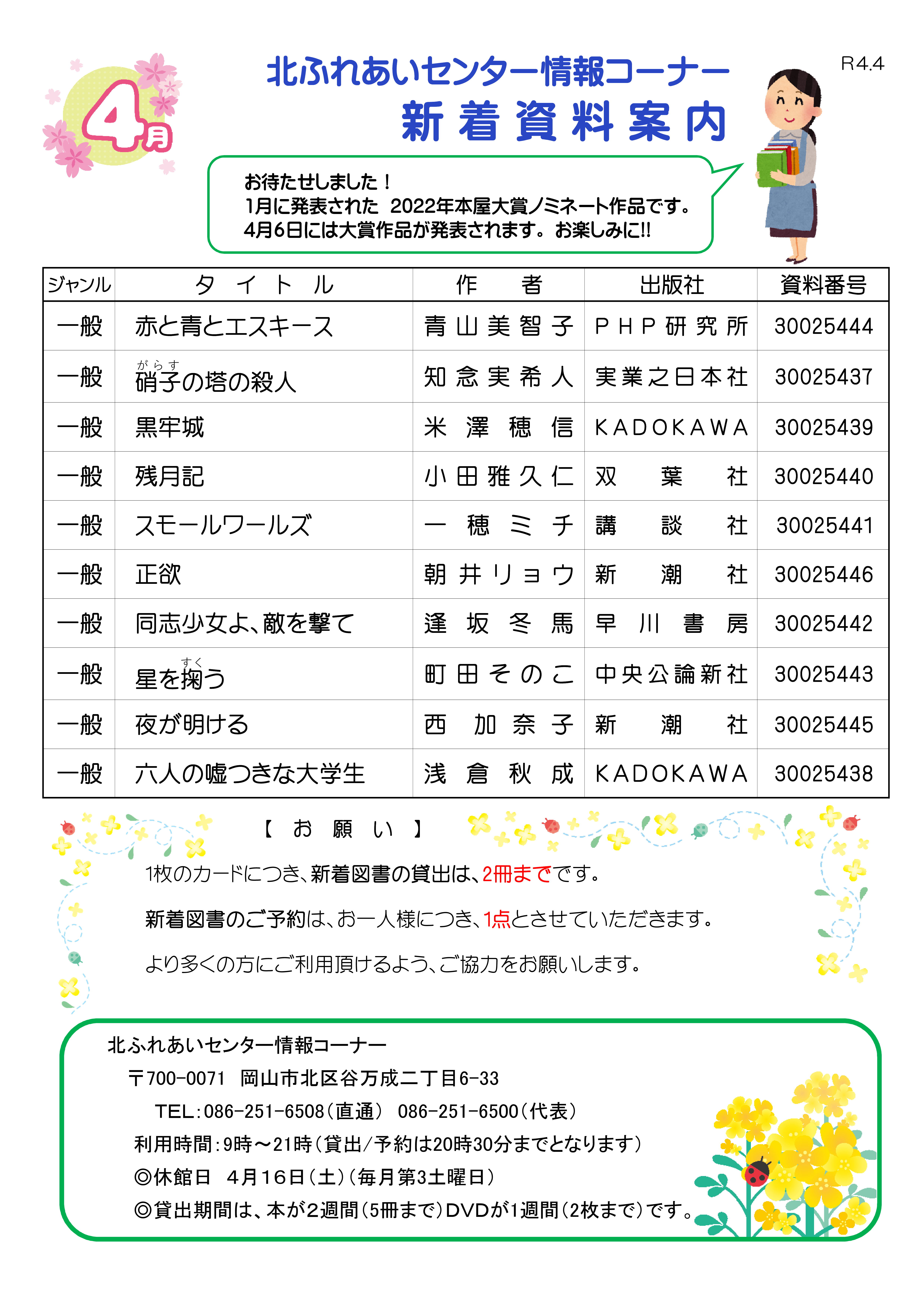 4月新着資料案内