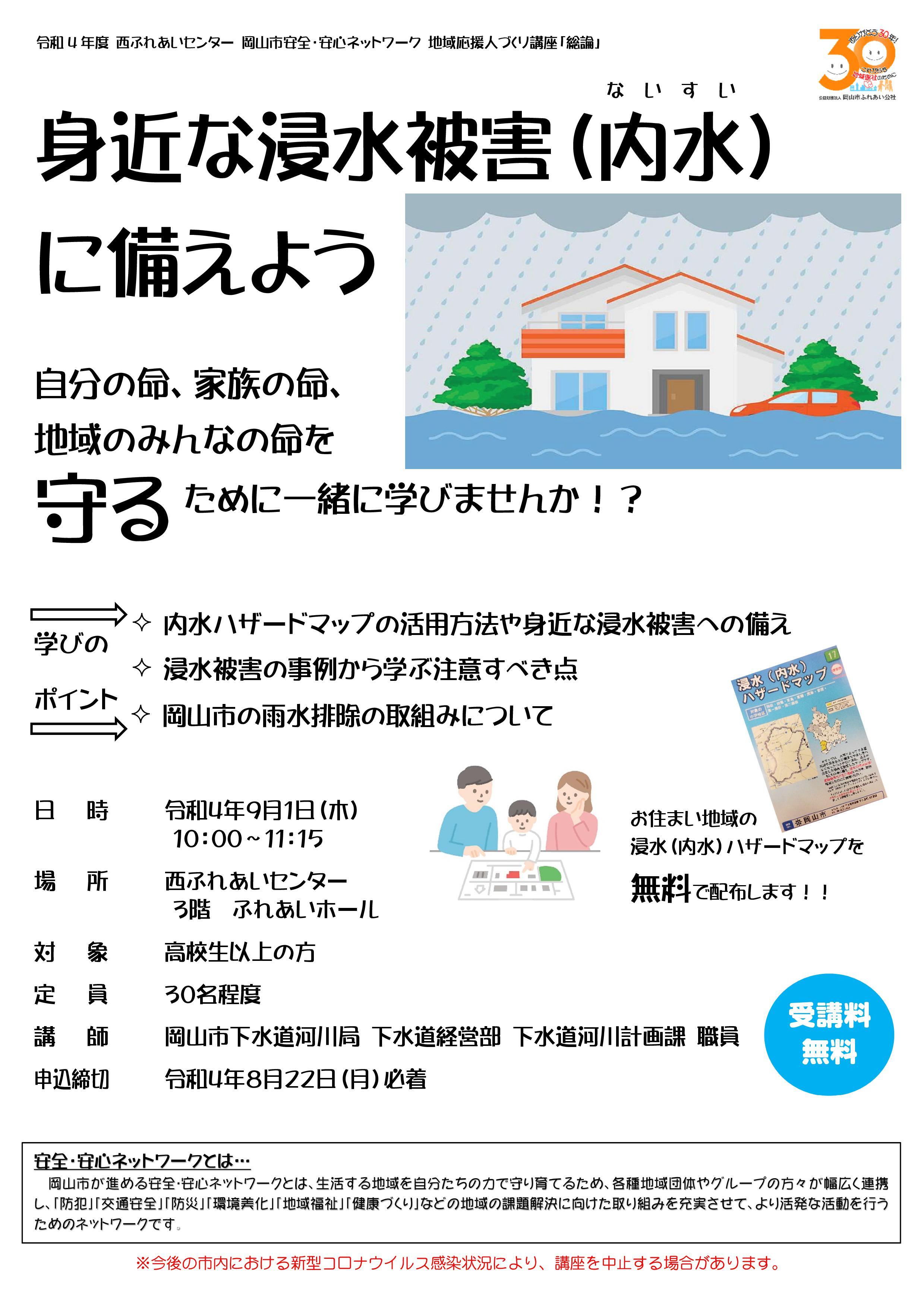 身近な浸水被害（内水）に備えよう | 岡山市ふれあい公社