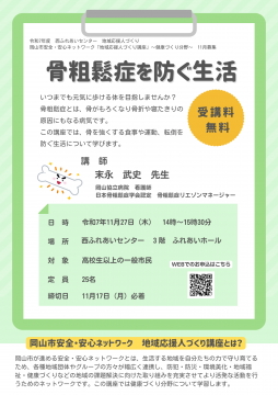 骨粗鬆症を防ぐ生活のチラシ