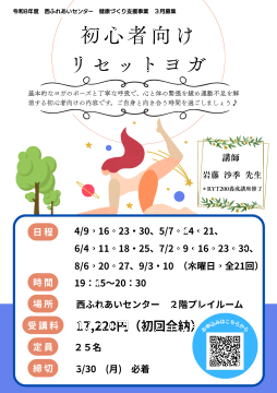 リセットヨガのチラシ