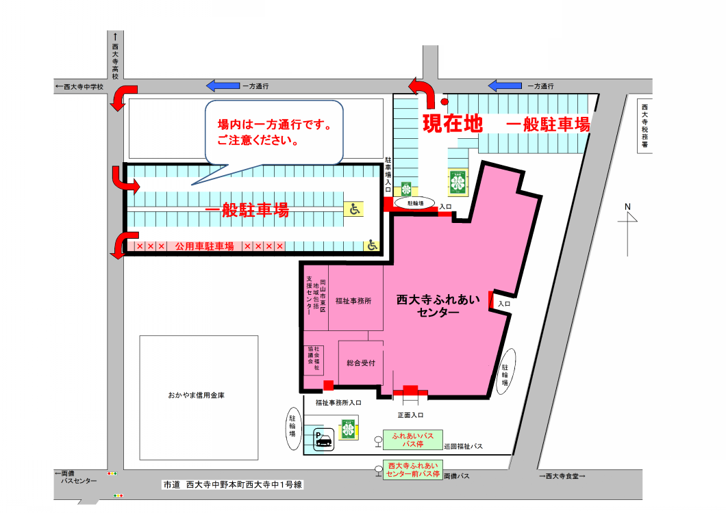 駐車場付近の地図