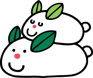 雪うさぎのイラスト